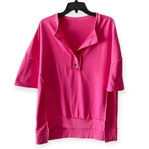 Pink boho oversized Women's Top